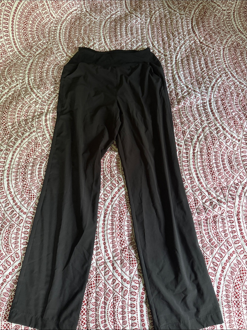 Free Fly Apparel Black Wide-Leg Stretch Track Pants